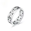 Winter 2023 new laser cut leaky light luxe titanium steel ring ring for men and women neutral wind niche personality accessories
